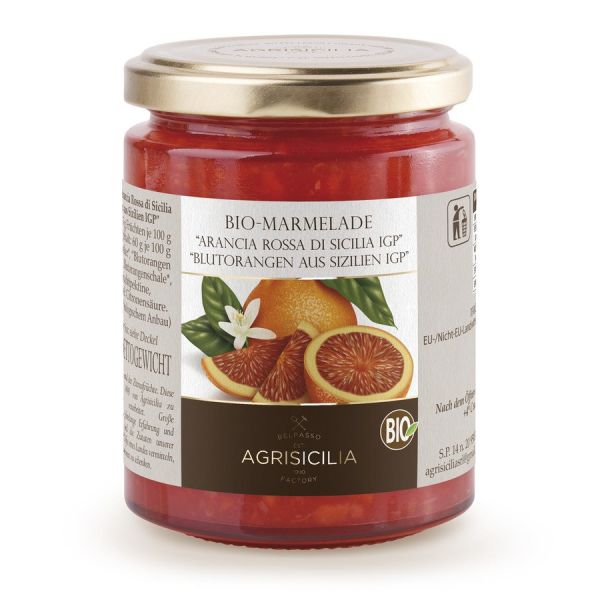 Agrisicilia Blutorangen-Marmelade, Bio, 360 g