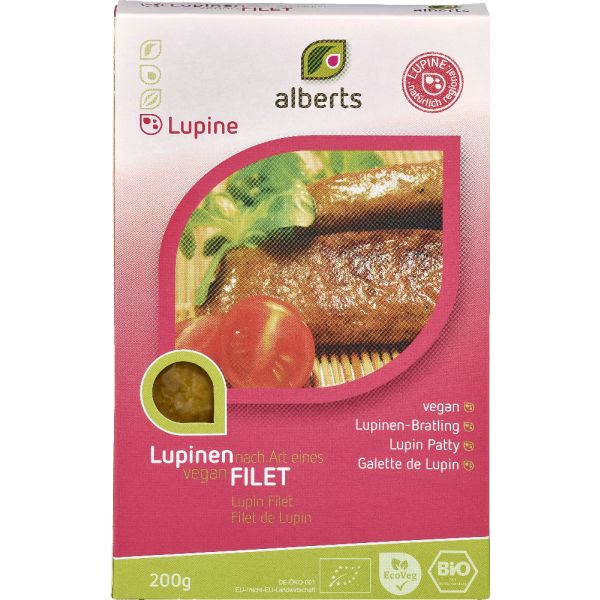 alberts Lupinen Filet, Bio, 200 g