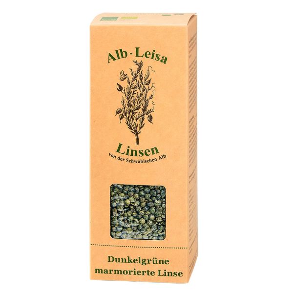 Alb-Leisa dunkelgrün marmorierte Linsen Bioland, Bio, 500 g