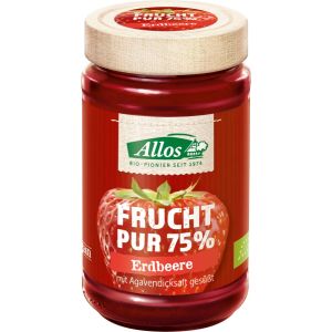 MHD: 23.02.24 | Allos Frucht Pur 75 % Erdbeere, Bio, 250 g