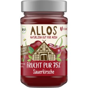 Allos Frucht Pur 75 % Sauerkirsche, Bio, 250 g