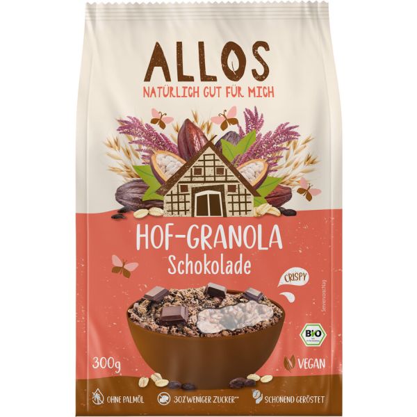 Allos Hof Roastie Schokolade ger&ouml;stetes M&uuml;sli, Bio, 300 g