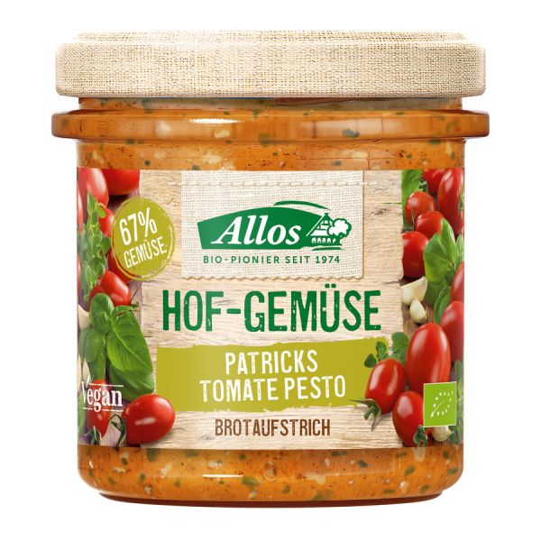 MHD: 01.03.2023 | Allos Hof-Gemüse Patricks Tomate Pesto, Bio, 135 g