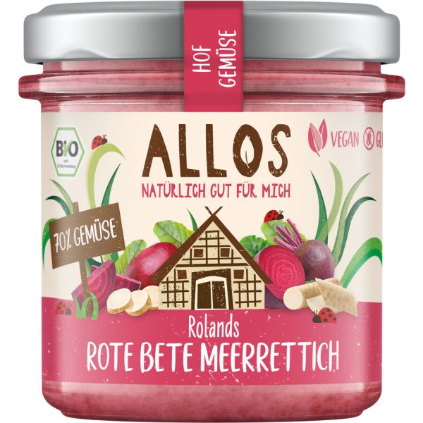 Allos Hof-Gemüse Rolands Rote Bete Meerrettich, Bio, 135 g