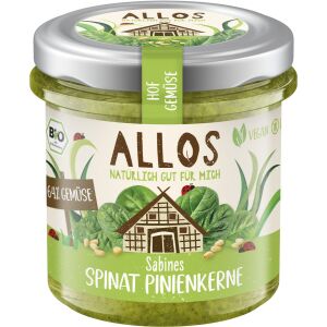 Allos Hofgemüse Sabines Spinat Pinienkerne, Bio, 135 g