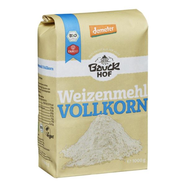 Bauckhof Weizenmehl Vollkorn demeter, Bio, 1 kg