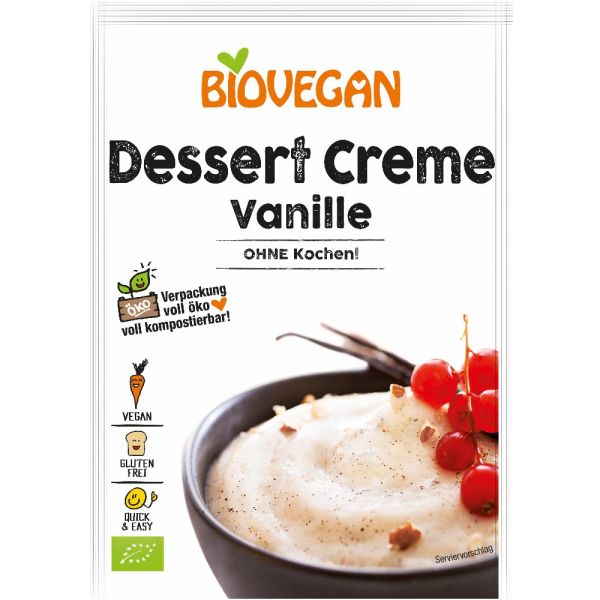 Biovegan Dessert Creme Vanille ohne Kochen, Bio, 52 g