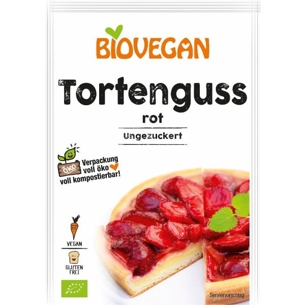 Biovegan Tortenguss rot, Bio, 14 g