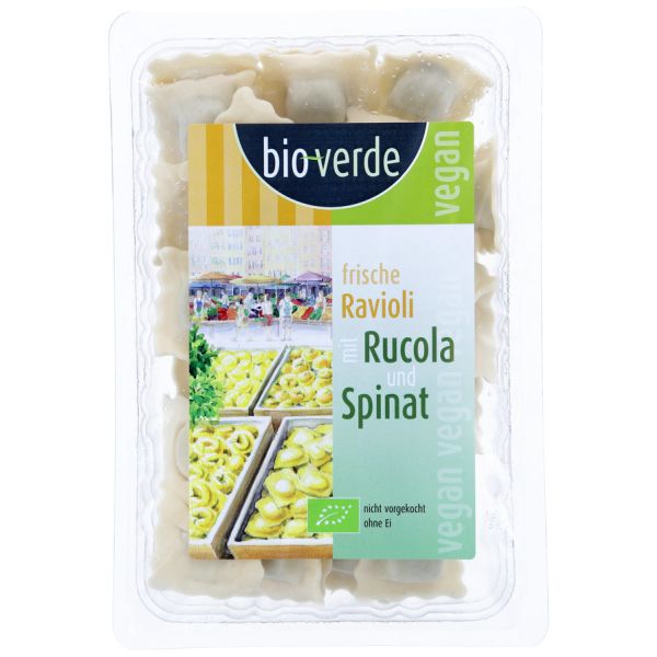 bio-verde Frische Ravioli mit Rucola-Spinat-F&uuml;llung,...