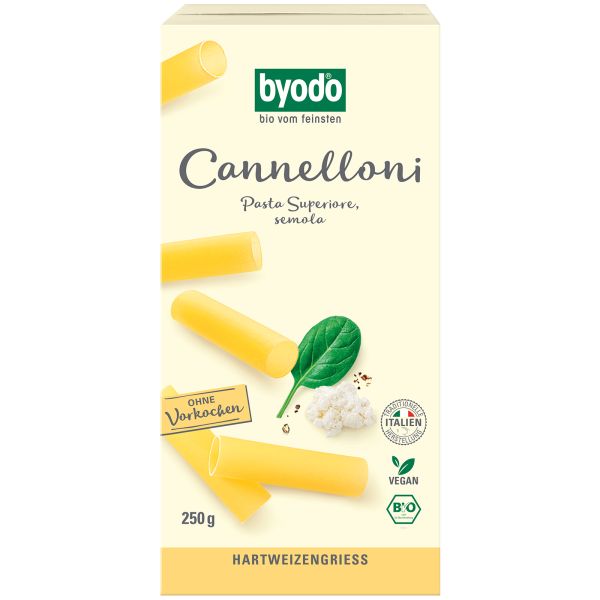 byodo Cannelloni semola, Bio, 250 g | MHD: 10.06.2022 | 10% reduziert