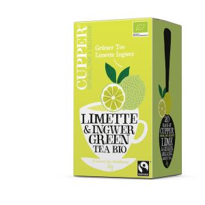 Cupper Limette & Ingwer Green Tea Fairtrade, Bio, 20...