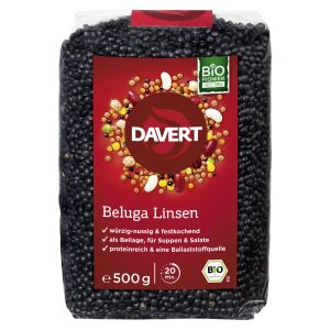Davert Beluga Linsen, Bio, 500 g