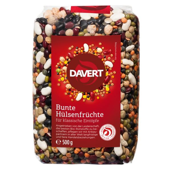 Davert Bunte Hülsenfrüchte, Bio, 500 g
