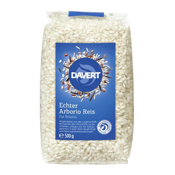 Davert Echter Arborio-Reis für Risotto weiß, Bio, 500 g