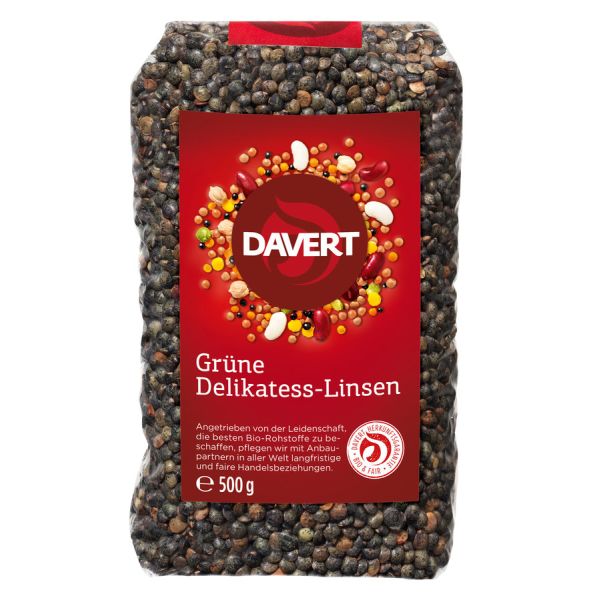 Davert Gr&uuml;ne Delikatess-Linsen, Bio, 500 g | MHD:...