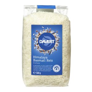 Davert Himalaya Basmati Reis Duftreis weiß, Bio, 500 g