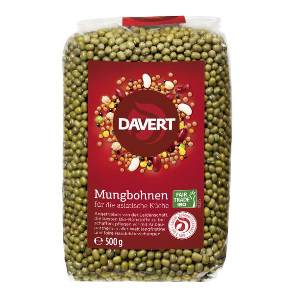Davert Mungbohnen Fair Trade, Bio, 500 g