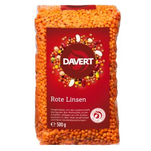Davert Rote Linsen, Bio, 500 g