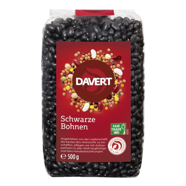 Davert Schwarze Bohnen, Bio, 500 g