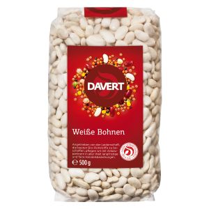 Davert Wei&szlig;e Bohnen, Bio, 500 g