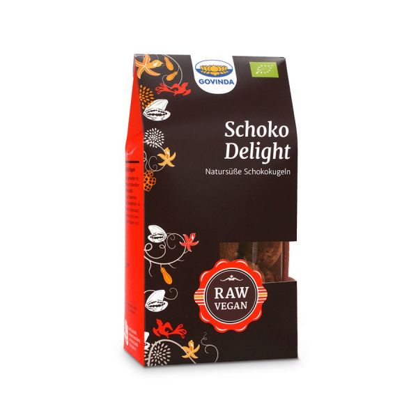 Govinda Schoko Delight Natursüße Schokokugeln, Bio, 120 g