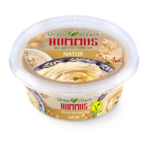 Green Heart Hummus Natur, Bio, 150 g