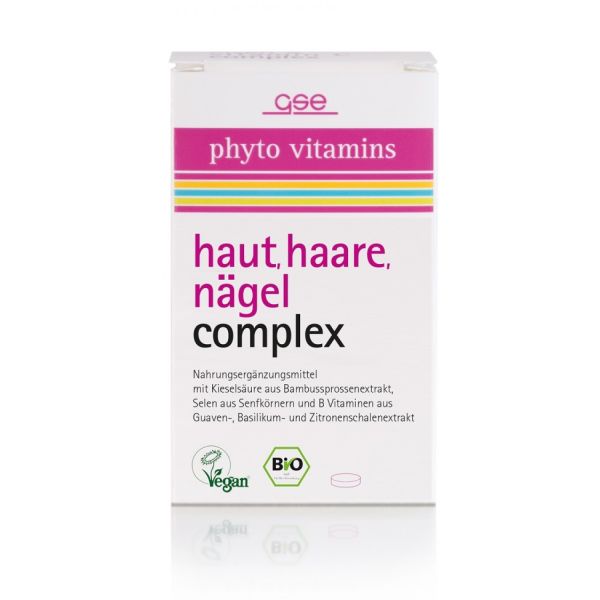 GSE phyto vitamins haut, haare, nägel complex, Bio, 60 St., 36 g