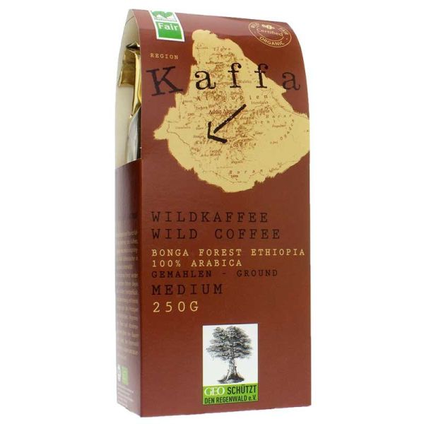 Kaffa Wildkaffee Medium gemahlen Naturland Fairtrade, Bio, 250 g