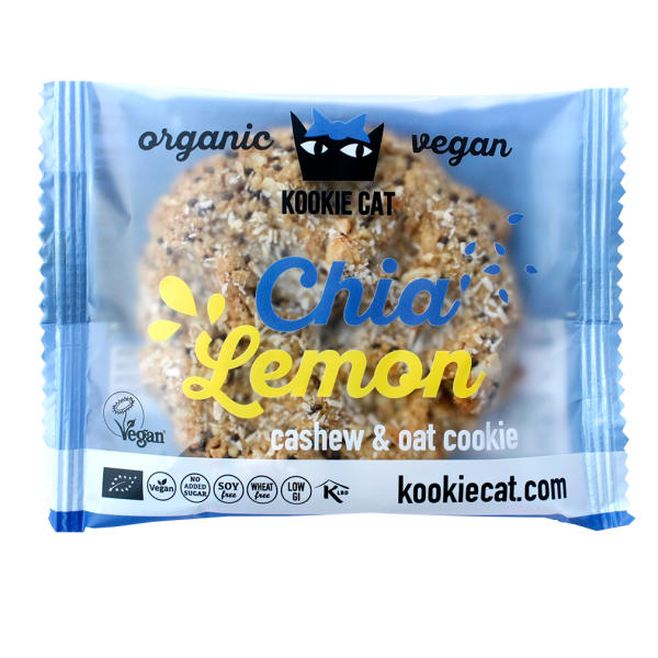 Kookie Cat Chia Zitrone Keks, Bio, 50 g