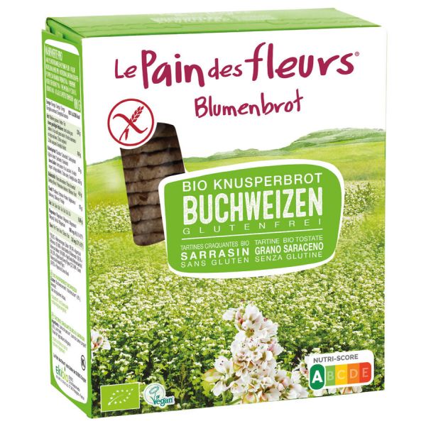 Le Pain des fleurs Blumenbrot Knusprige Buchweizen-Schnitten, Bio, 150 g