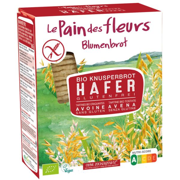 Le Pain des fleurs Blumenbrot Knusprige Hafer-Schnitten, Bio, 150 g