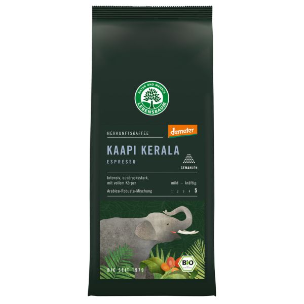 Lebensbaum Espresso Kaapi Kerala gemahlen demeter, Bio, 250 g