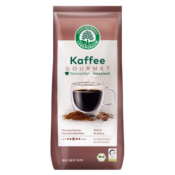 Lebensbaum Gourmet Kaffee klassisch, gemahlen, Bio, 500 g