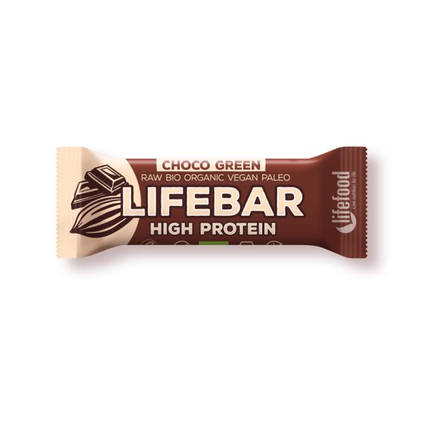 Lifefood Lifebar Choco Green Protein, Bio, 47 g