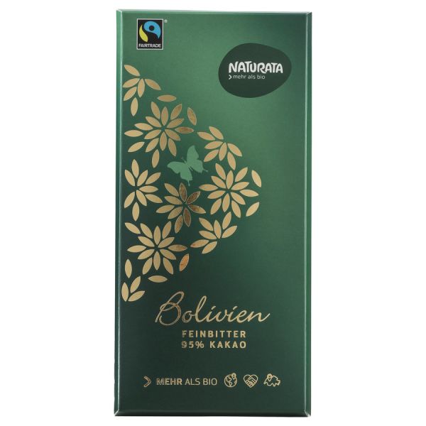Naturata Bolivien Edelbitter 95 % Fairtrade, Bio, 80 g