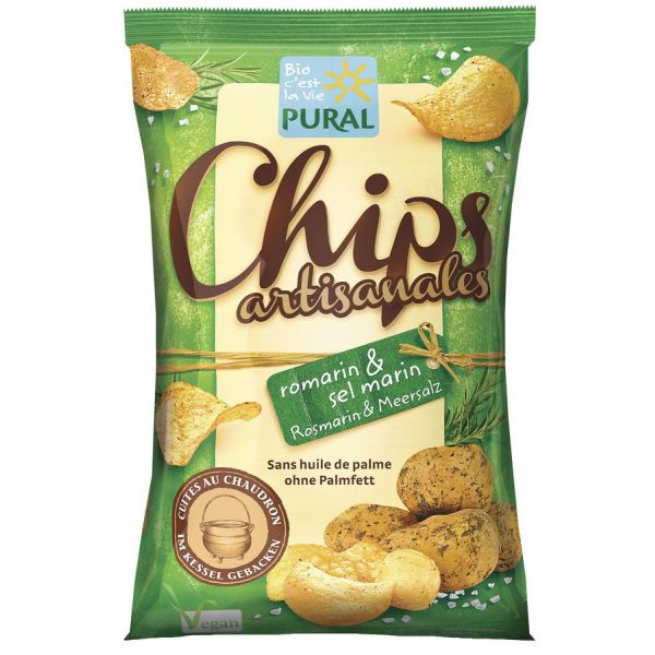 Pural Kartoffel-Chips Rosmarin &amp; Meersalz, Bio, 120 g