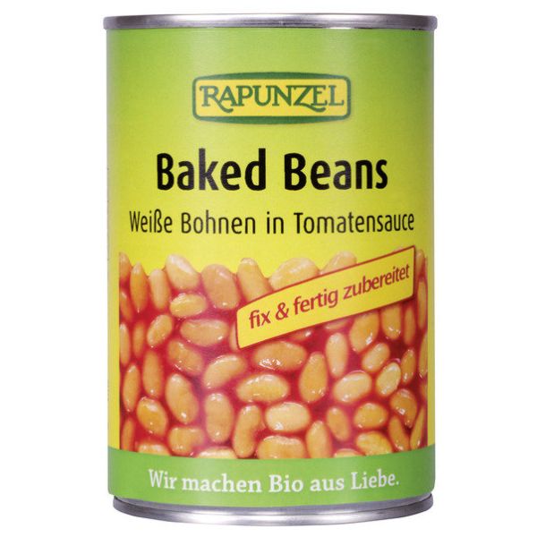 Rapunzel Baked Beans - Weiße Bohnen in Tomatensauce, Bio, 400 g