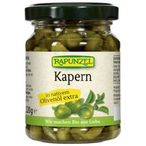 MHD: 16.03.24 | Rapunzel Kapern in Olivenöl, Bio, 120 g