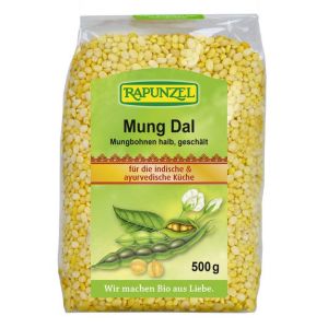 Rapunzel Mung Dal Mungbohnen halb, gesch&auml;lt, Bio, 500 g