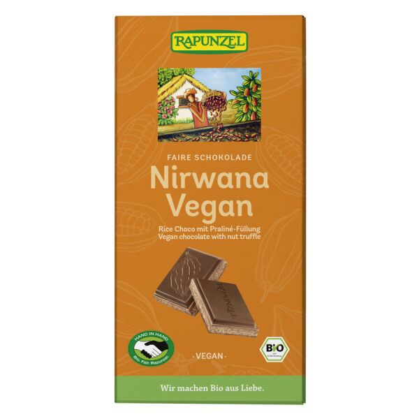 Rapunzel Nirwana Vegan Schokolade mit Praliné...