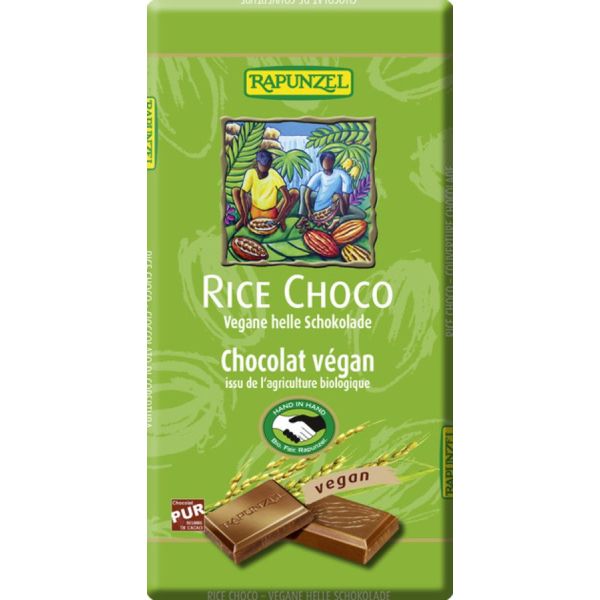 Rapunzel Rice Choco vegane helle Schokolade Hand in Hand, Bio, 100 g