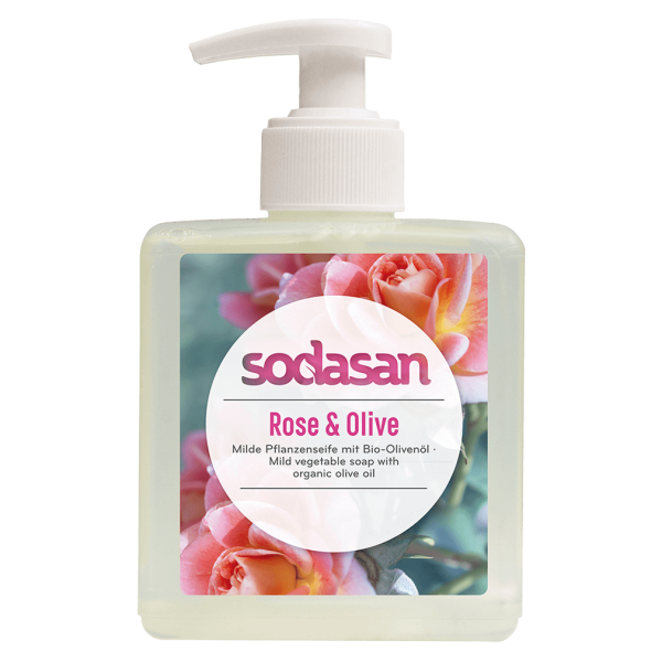 Sodasan Flüssigseife Rose-Olive, 300 ml