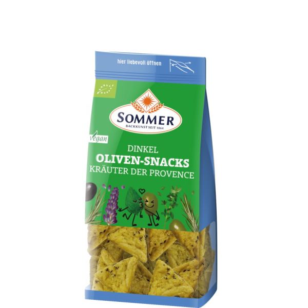 Sommer Dinkel Oliven-Snacks Kräuter der Provence, Bio, 150 g