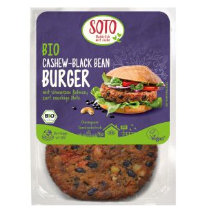 MHD: 27.09.23 | Soto Burger Cashew-Black Bean, Bio, 2 x 80 g