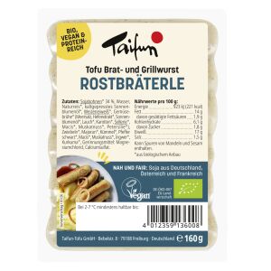 Taifun Tofu Brat- und Grillwurst Rostbräterle, Bio,...