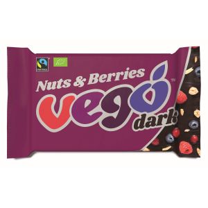 VEGO Dark Nuts & Berries Fairtrade, Bio, 85 g | MHD:...