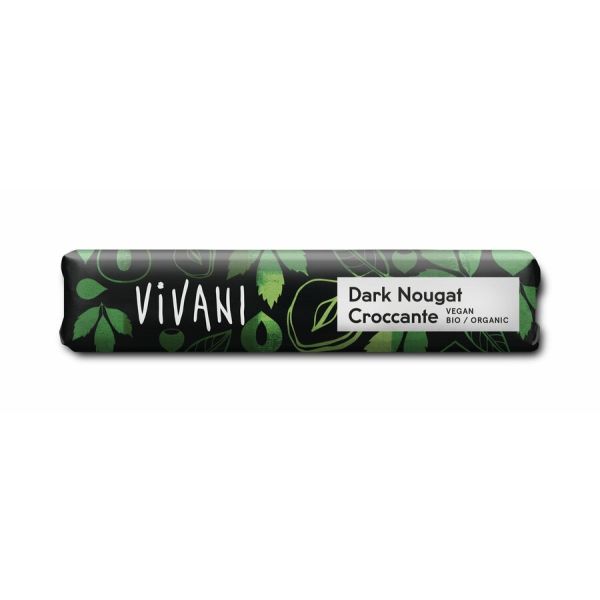 Vivani Dark Nougat Croccante Schokoladenriegel, Bio, 35 g