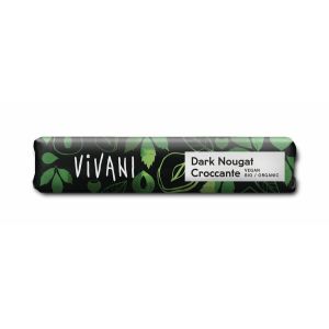 Vivani Dark Nougat Croccante Schokoladenriegel, Bio, 35 g