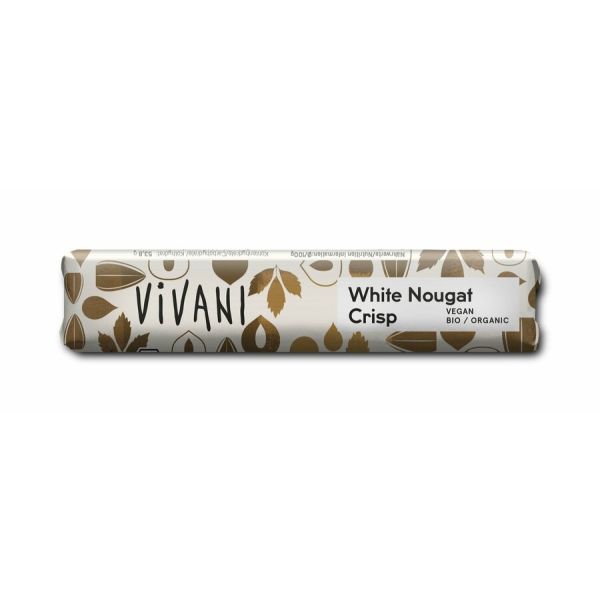 Vivani White Nougat Crisp Schokoladenriegel, Bio, 35 g