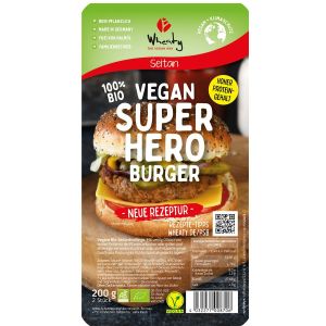 Wheaty Vegan Superhero Burger, Bio, 200 g
